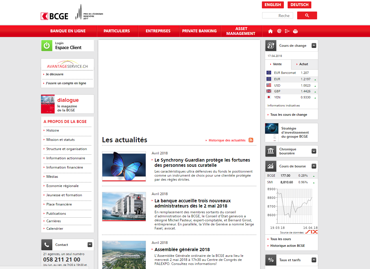 BCGe - website preview